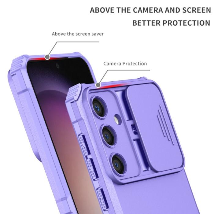 OEM - Mobilskal för Samsung Galaxy S26 Kamera Slider PC + TPU - Lila