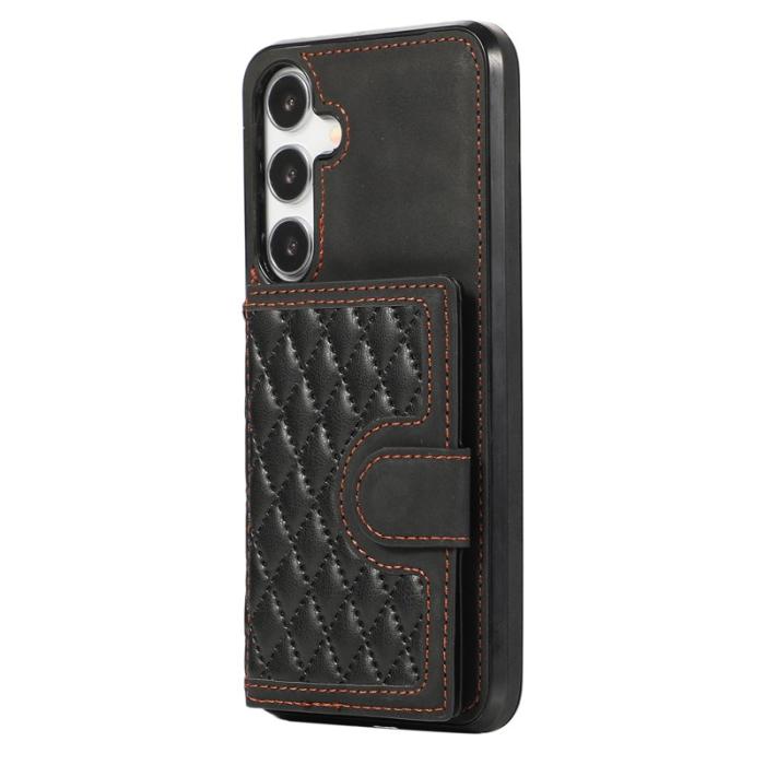 OEM - Mobilskal för Samsung Galaxy S26 TPU + Konstläder Kickstand - Svart