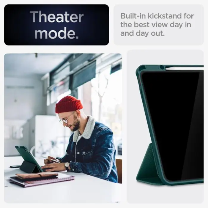 UTGATT - Spigen iPad Air 13 (2024) Fodral Urban Fit - Midnattsgrön