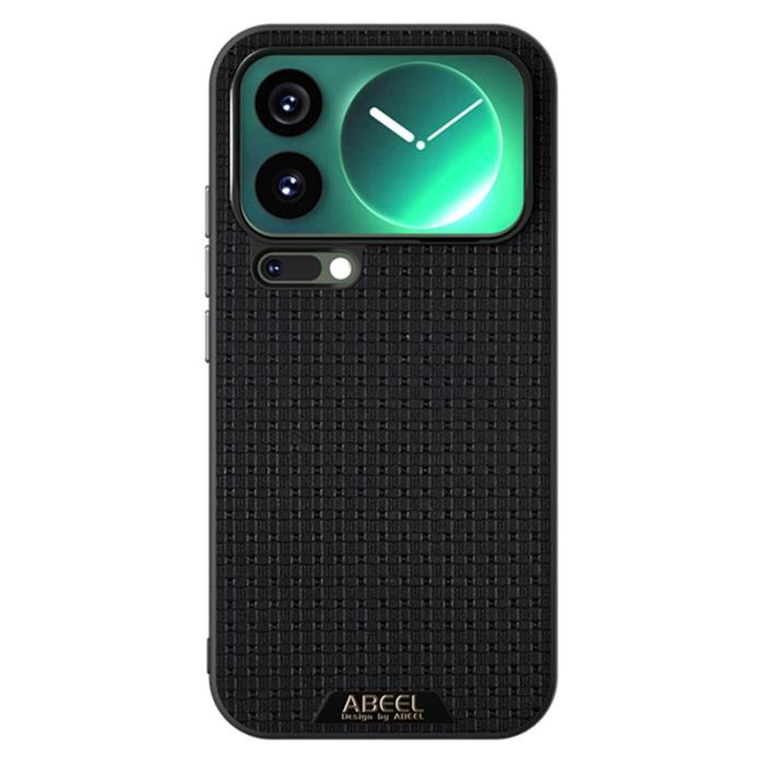 ABEEL - ABEEL Mobilskal till Xiaomi 17 Pro Max MagSafe Äkta Läder Svart