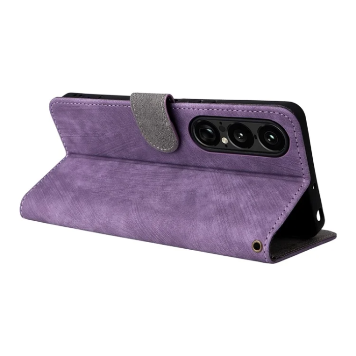A-One Brand - Sony Xperia 1 VII Plånboksfodral RFID Kickstand med rem - Lila