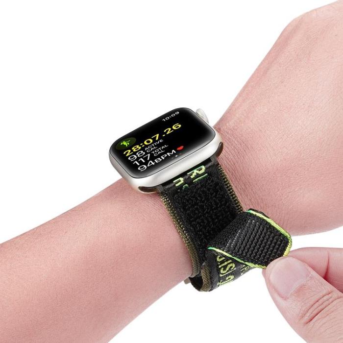 Dux Ducis - Dux Ducis Apple Watch 4/5/6/7/8/SE/Ultra (49/45/44/42mm) Armband Nylon - Grön