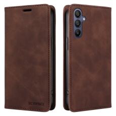 BETOPNICE - BETOPNICE 003 Pl&aring;nboksfodral f&ouml;r Samsung Galaxy A17 5G Konstl&auml;der - Brun