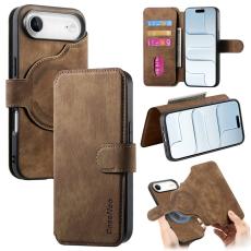 CASENEO - CASENEO MW-03 iPhone Air Pl&aring;nboksfodral Konstl&auml;der - Brun
