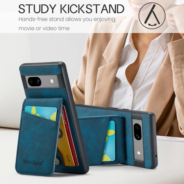 FIERRE SHANN - FIERRE SHANN för Google Pixel 7 5G Fodral PU+TPU - Blå