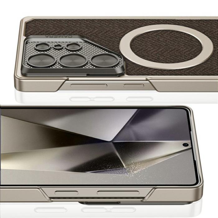 GKK - GKK Samsung Galaxy S24 Ultra Fodral KonstLäder - Brun