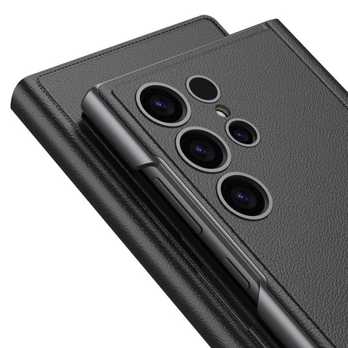GKK - GKK Samsung Galaxy S24 Ultra Fodral KonstLäder - Grå