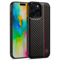 LC.imeeke - LC.IMEEKE iPhone 16 Pro Fodral KonstL&auml;der - Carbon Fiber - Svart