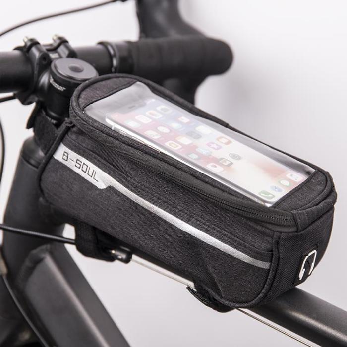 OEM - Vattentät Cykelramsväska med Mobilhållare - Svart