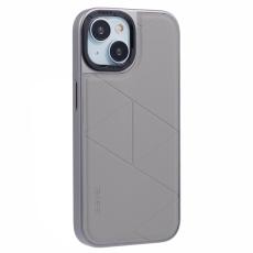 X-Level - X-LEVEL Mobilskal till iPhone 14/13 L&auml;der+PC+TPU Geometrisk Gr&aring;
