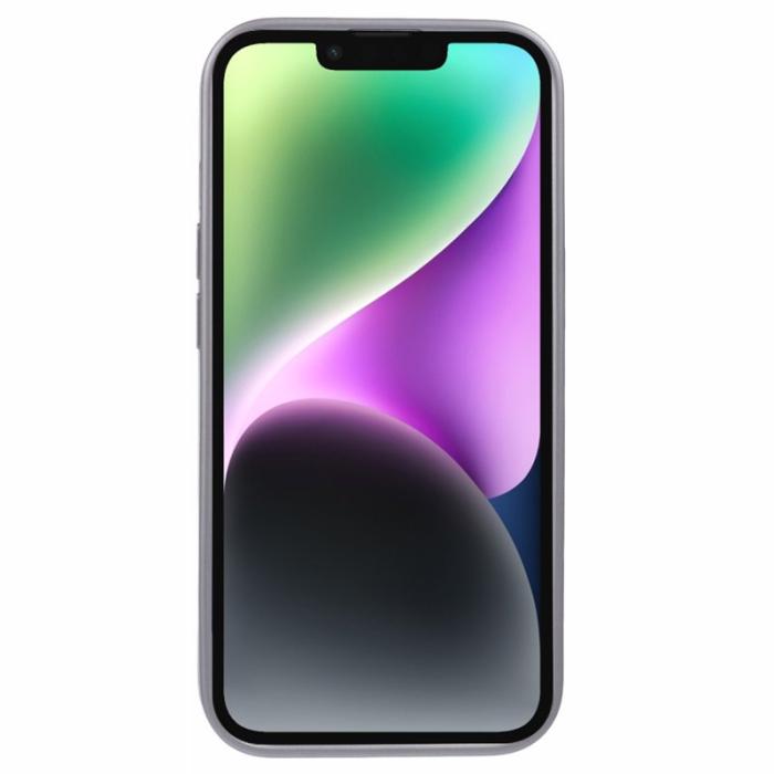 X-Level - X-LEVEL Mobilskal till iPhone 14/13 Läder+PC+TPU Geometrisk Grå