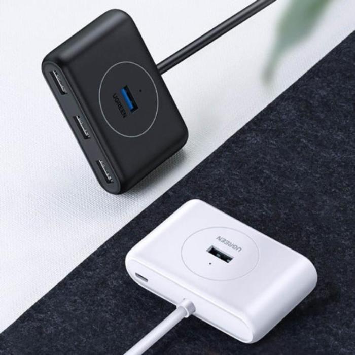 Ugreen - Ugreen Multifunktionell USB HUB USB-C Kabel 1m - Vit