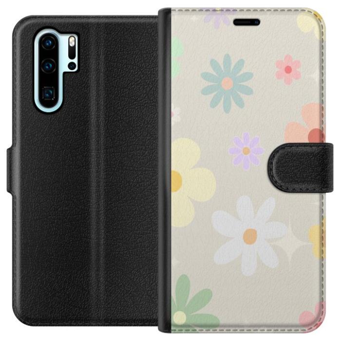 iSecrets - Plånboksfodral till Huawei P30 Pro med fejdande blommor