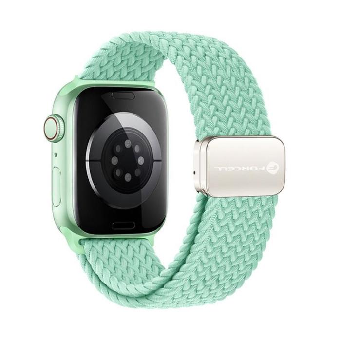 Forcell - Forcell Apple Watch (38/40/41mm) Armband Magnetic Nylon - Pistachio