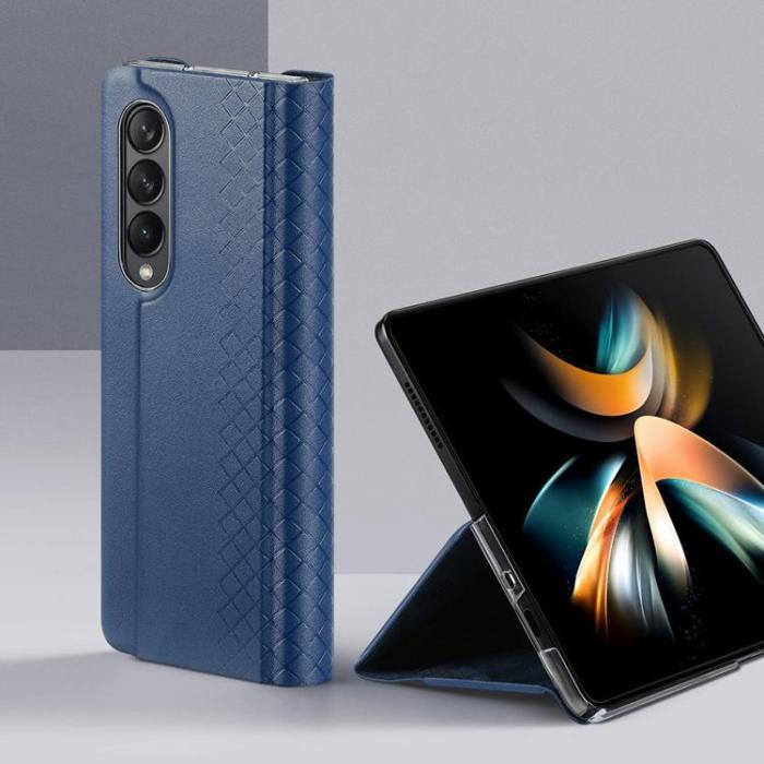UTGATT1 - Dux Ducis Galaxy Z Fold 4 Plånboksfodral Bril Flip - Blå