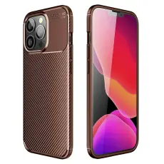 OEM - Carbon Fiber mobilskal till Apple iPhone 13 Pro Max - Brun