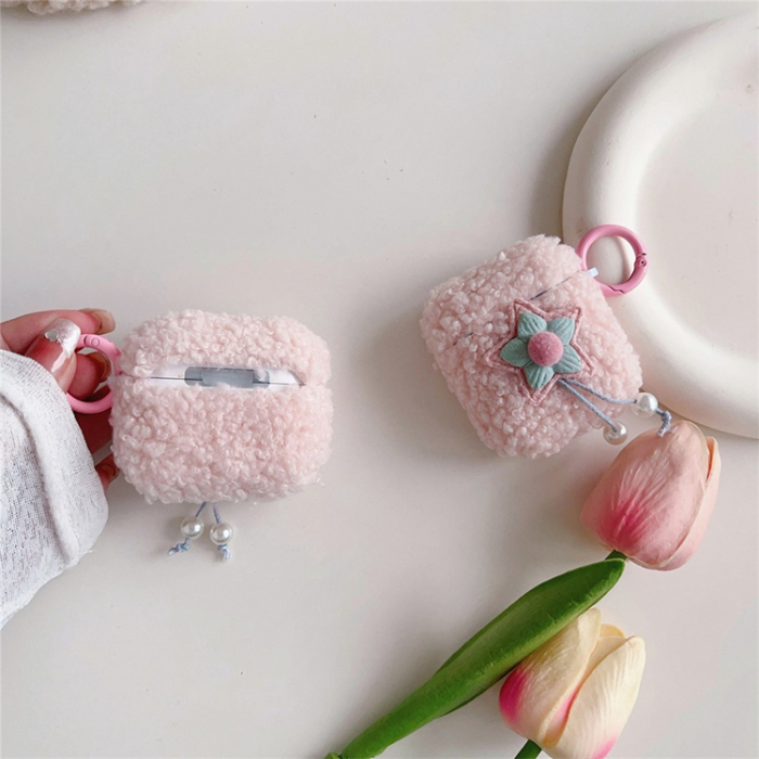A-One Brand - AirPods Pro 3 Skal Star Pearl Fluff Ringspänne Anti-drop - Rosa
