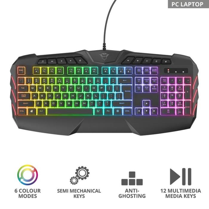 UTGATT1 - TRUST GXT 853 Odyss Semi-mechanical Keyboard Nordis