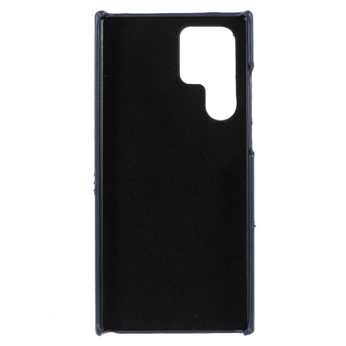 OEM - Kortplats Läder Skal Galaxy S22 - Blå