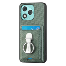 A-One Brand - Honor 400 Lite Mobilskal Korthållare Carbon Fiber - Grön
