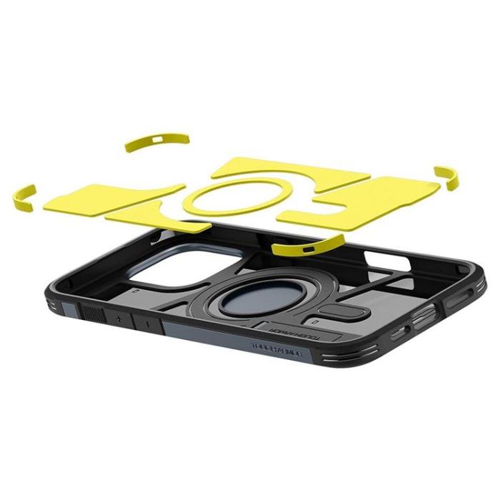 Spigen - Spigen iPhone 16 Pro Mobilskal MagSafe Tough Armor - Metal Slate
