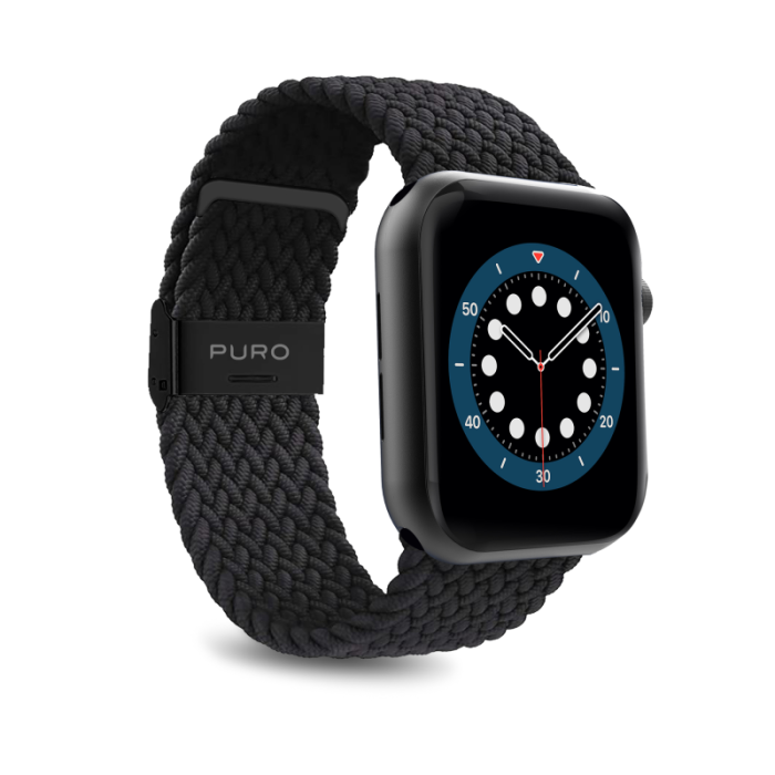 Puro - Puro Apple Watch (42/44/45/49) mm Armband Nylon - Svart