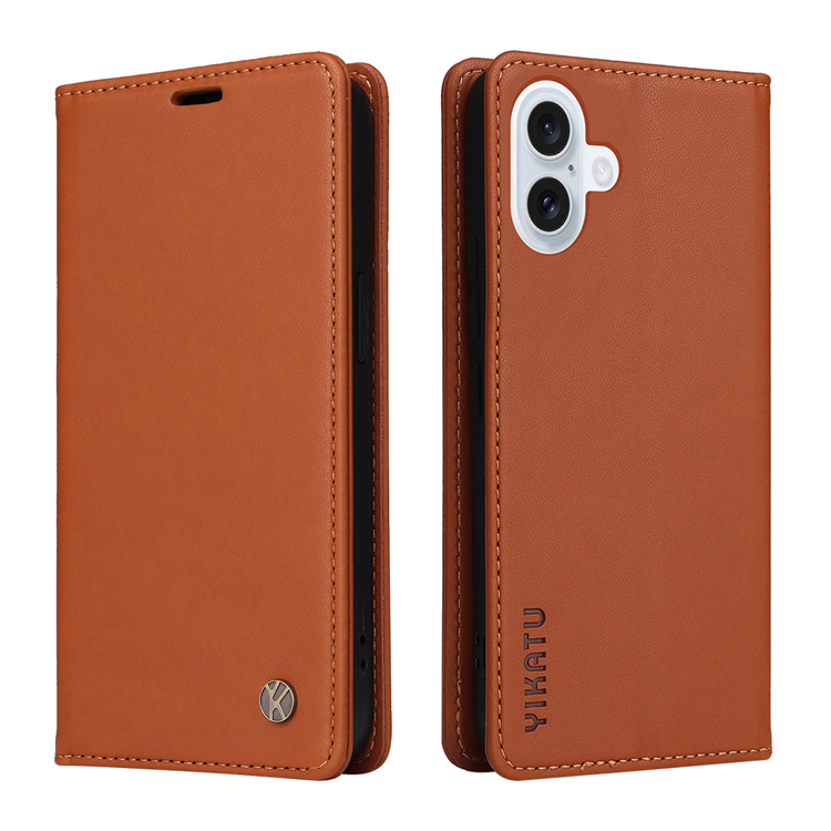 Yikatu iPhone 17 Plånboksfodral Closure - Brun | 2353 | AlltMobil