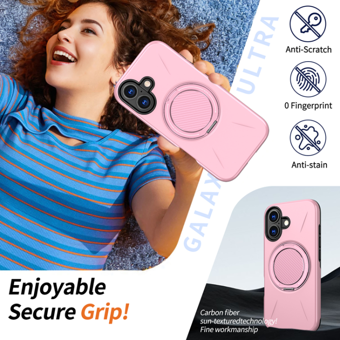 A-One Brand - iPhone 16 Mobilskal MagSafe Rotating Kickstand TPU + PC