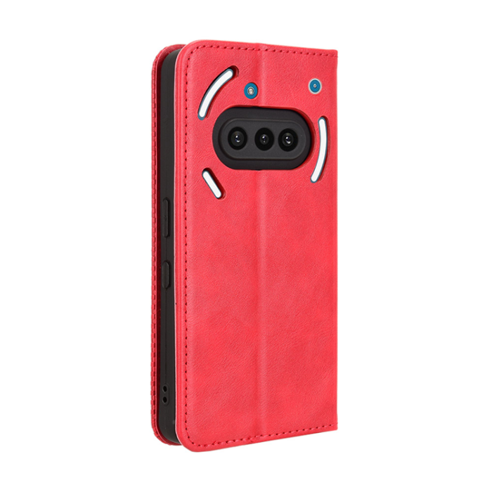 A-One Brand - Nothing Phone (3a) Plånboksfodral Retro Kickstand - Röd