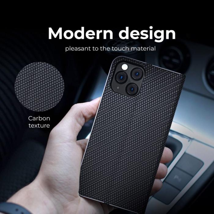 Forcell - Galaxy S9 Plus Plånboksfodral Forcell Luna Carbon - Svart