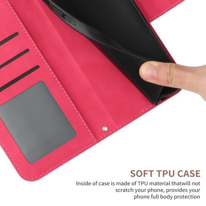 OEM - Samsung Galaxy S26 Plånboksfodral Solrostryck Handrem Konstläder - Rosa