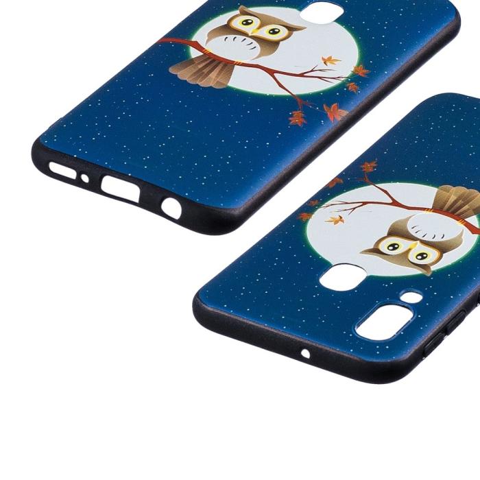 A-One Brand - Flexicase Skal till Samsung Galaxy A40 - Uggla & Måne