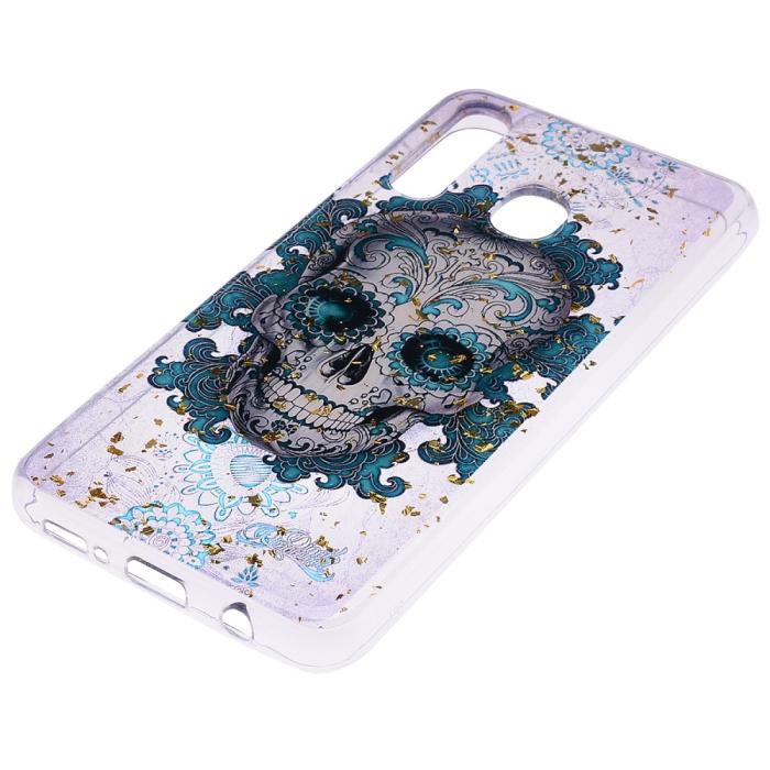 OEM - Glitter Mobilskal till Samsung Galaxy A50 - Skull
