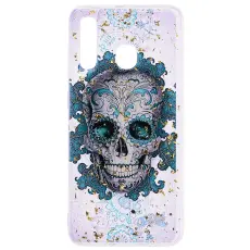 OEM - Glitter Mobilskal till Samsung Galaxy A50 - Skull