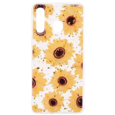 OEM - Glitter Mobilskal till Samsung Galaxy A50 - Solros