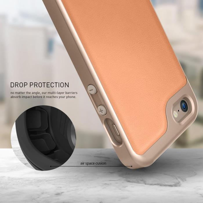 UTGATT5 - Caseology Envoy Äkta Läder Series Skal till Apple iPhone 5/5S/SE - Rosa