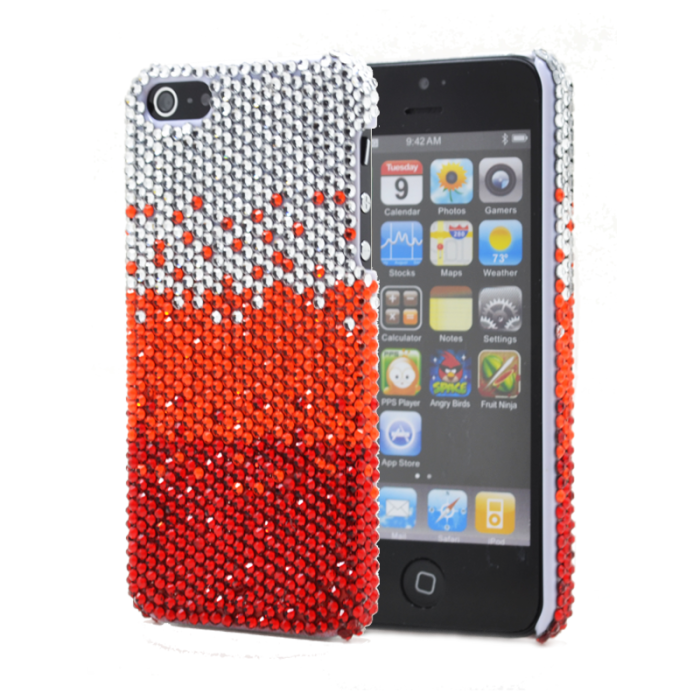 UTGATT5 - Bling Bling Skal till Apple iPhone 5/5S/SE - Röd