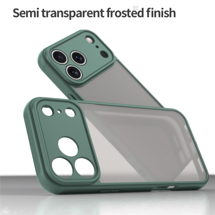 A-One Brand - iPhone 17 Pro Mobilskal Frostade krockkuddar Drop Proof - Grön