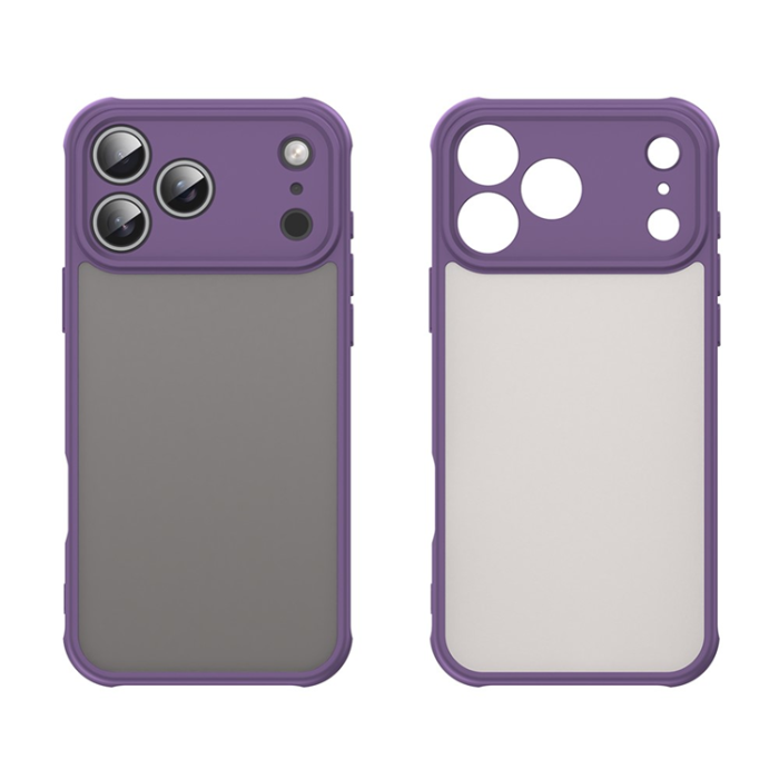 A-One Brand - iPhone 17 Pro Mobilskal Frostade krockkuddar Drop Proof - Lila