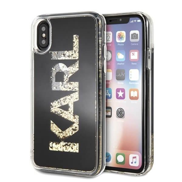 Karl Lagerfeld Skal iPhone X/Xs Karl logo Glitter - Svart | 2353 | AlltMobil