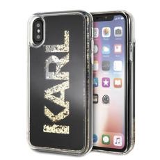 UTGATT4 - Karl Lagerfeld Skal iPhone X/Xs Karl logo Glitter - Svart
