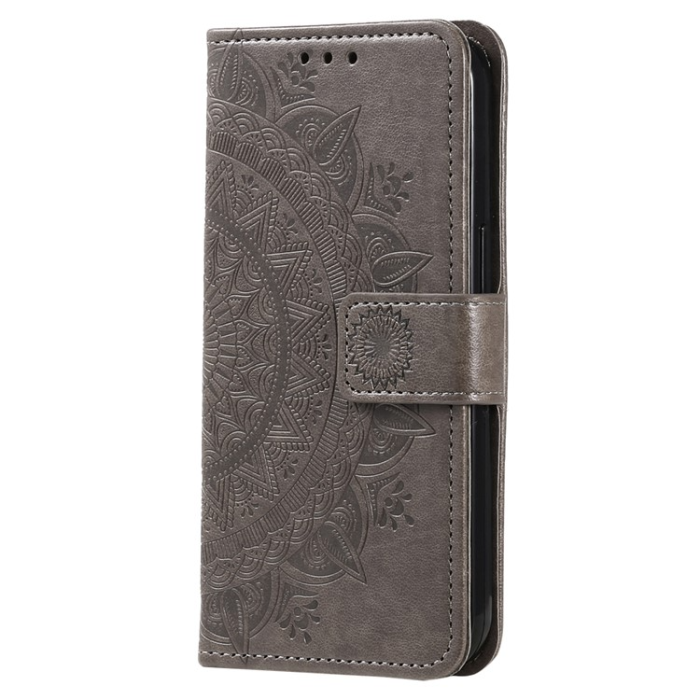 A-One Brand - Google Pixel 7A Plånboksfodral Imprinted Mandala Flower - Grå