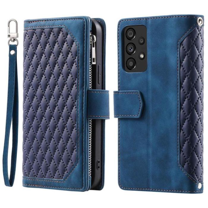 A-One Brand - Galaxy A53 5G Plånboksfodral Rhombus Grid - Blå