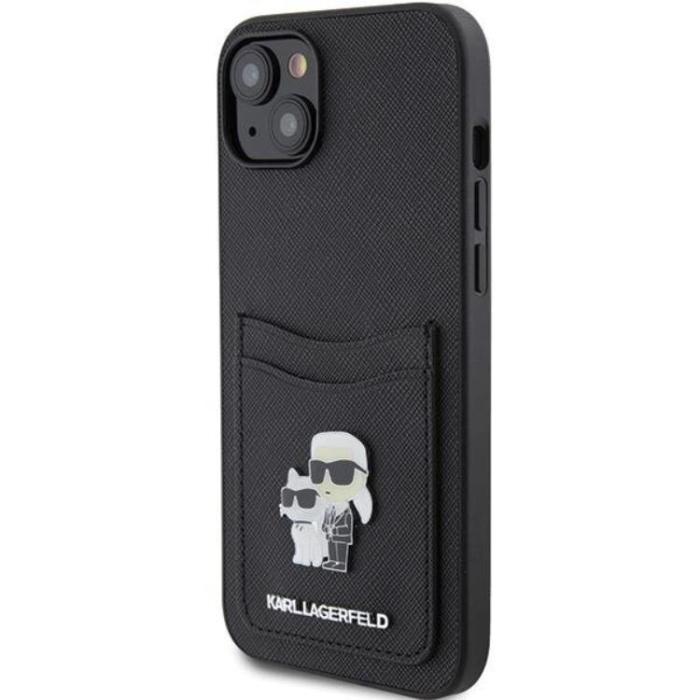 KARL LAGERFELD - Karl Lagerfeld iPhone 15 Mobilskal Korthållare Metal Logo