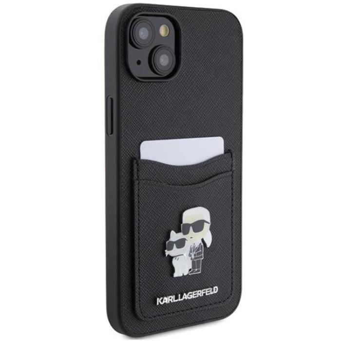 KARL LAGERFELD - Karl Lagerfeld iPhone 15 Mobilskal Korthållare Metal Logo