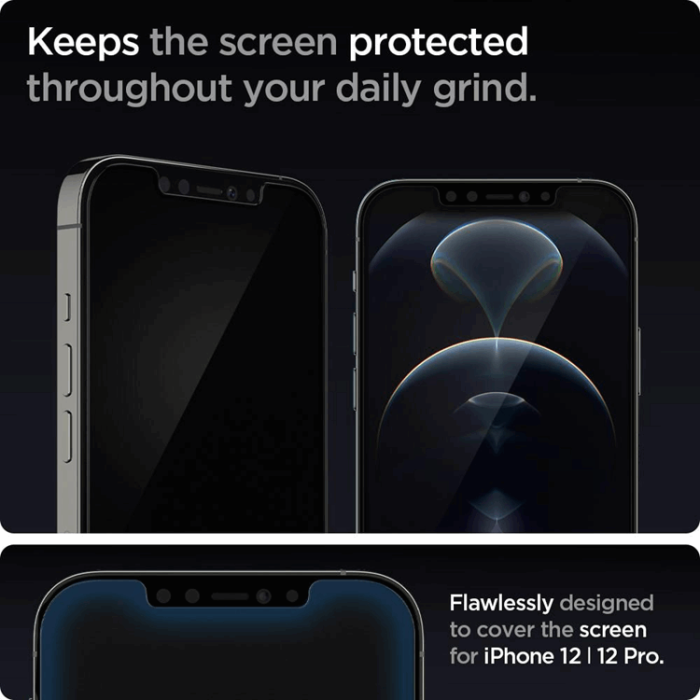 Spigen - SPIGEN Ez Fit 2-Pack Härdat Glas Skärmskydd.Tr iPhone 12 & 12 Pro