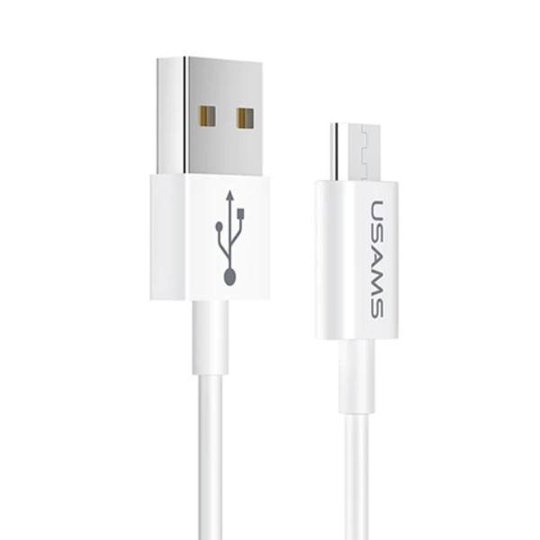 USAMS Kabel U23 microUSB 2A Snabbladdning 1m vit SJ284USB01