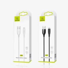 USAMS - USAMS Kabel U18 microUSB 2A Snabbladdning 1m vit SJ268USB02