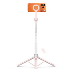 Tech-Protect - Tech-Protect Tr&aring;dl&ouml;s Magsafe Selfiestick Tripod L10S - Rosa/Gr&aring;