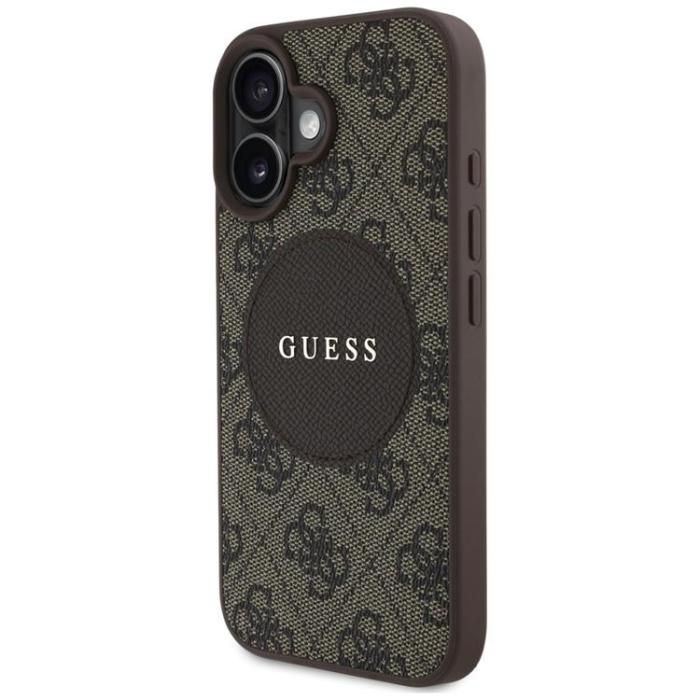 Guess - Guess iPhone 16 Mobilskal MagSafe 4G Circle - Brun